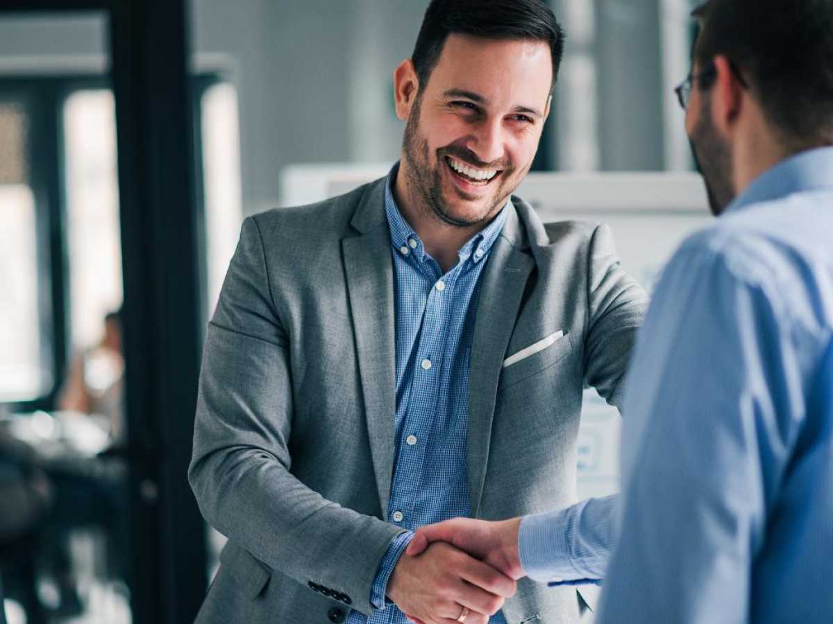 Business men shaking hands