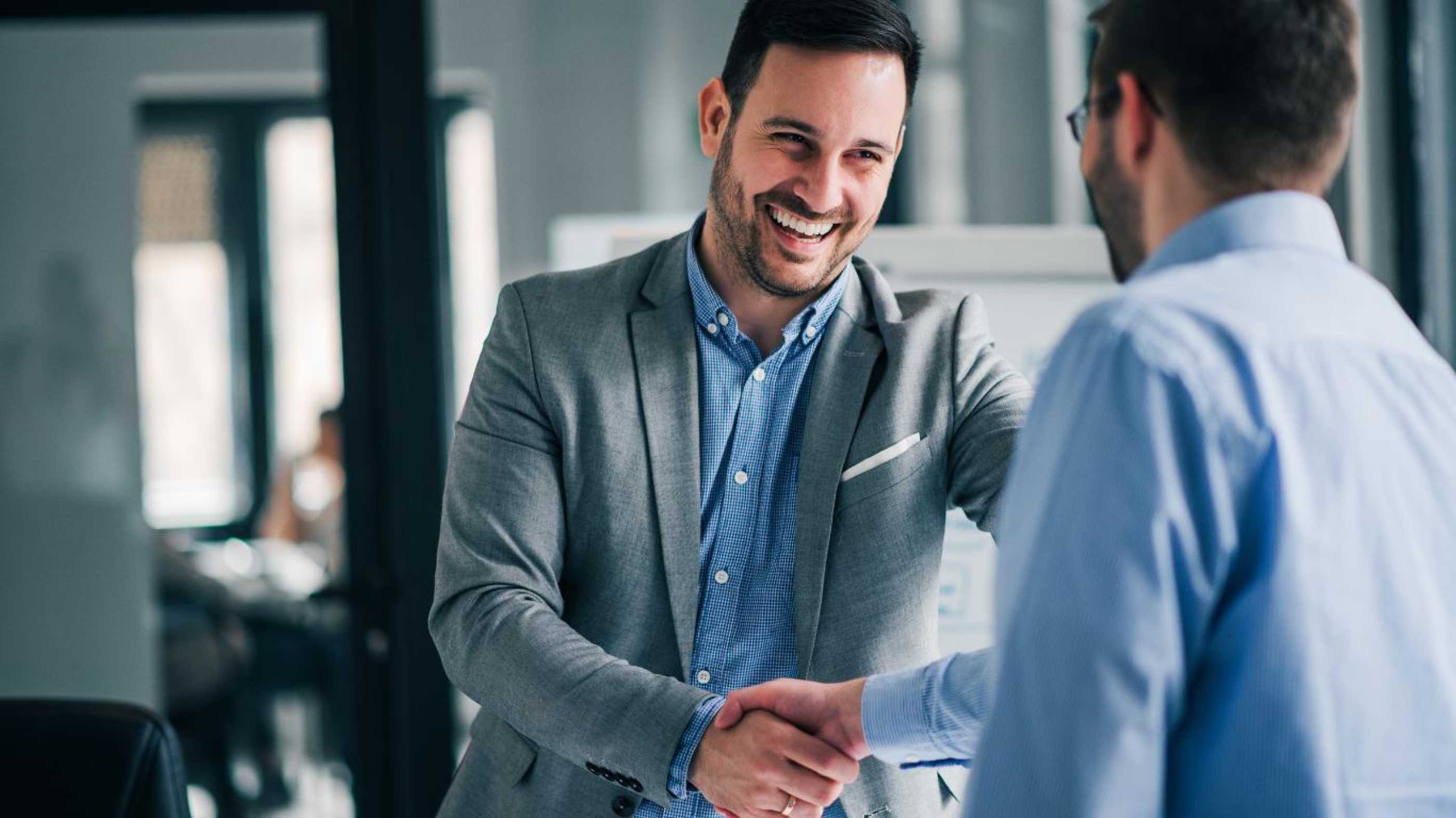 Business men shaking hands